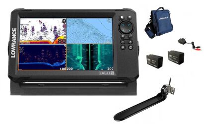 Echosonda Lowrance EAGLE 9'' z przetwornikiem TRIPLESHOT HD zestaw